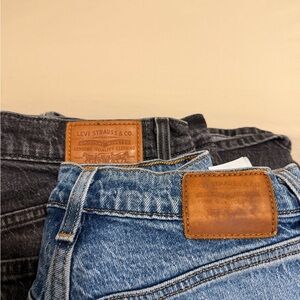 Levi's Women's Denim and Charcoal Flare Jeans